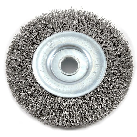 Forney Wire Wheel Crimped, 4 in x .012 in x 1/2 in Arbor 72742